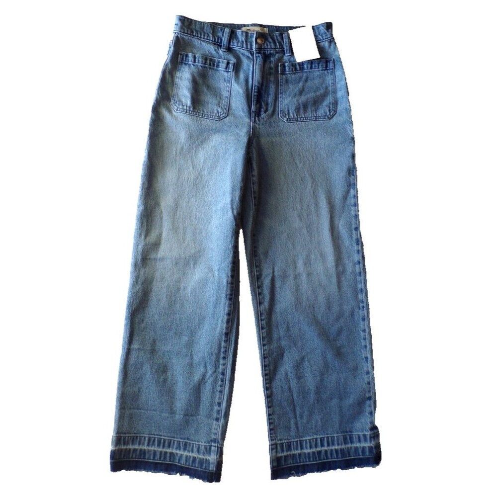 MADEWELL Emmett Wide-Leg Jean: Let Down Hem Edition Banning Wash 28 NWT! $138.00 - Picture 3 of 11